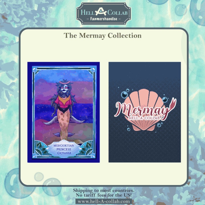 Octavia card Hellacollab Mermay Collection