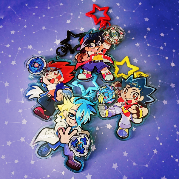 321 SET - Beyblade Protagonist spinning charms