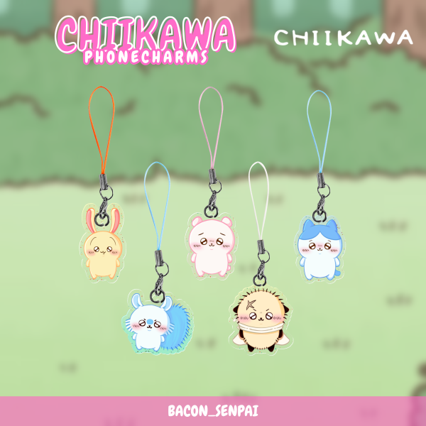 CHIIKAWA & FRIENDS GLITTER PHONECHARMS SET