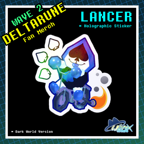[DELTARUNE] Low Poly Lancer - Holographic Sticker