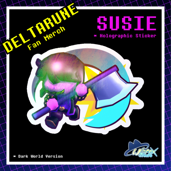 [DELTARUNE] Low Poly Susie - Holographic Sticker