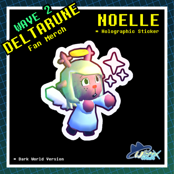 [DELTARUNE] Low Poly Noelle - Holographic Sticker