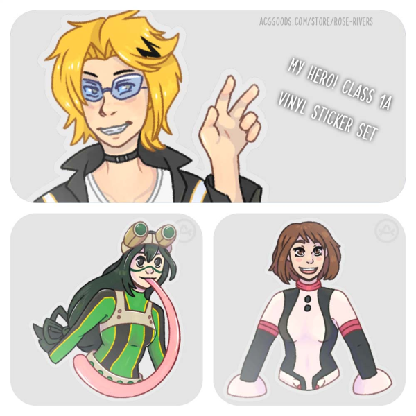 My Hero Academia Clas 1A Vinyl Sticker Set