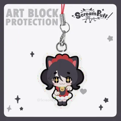 Art Block Protection Phone Charm