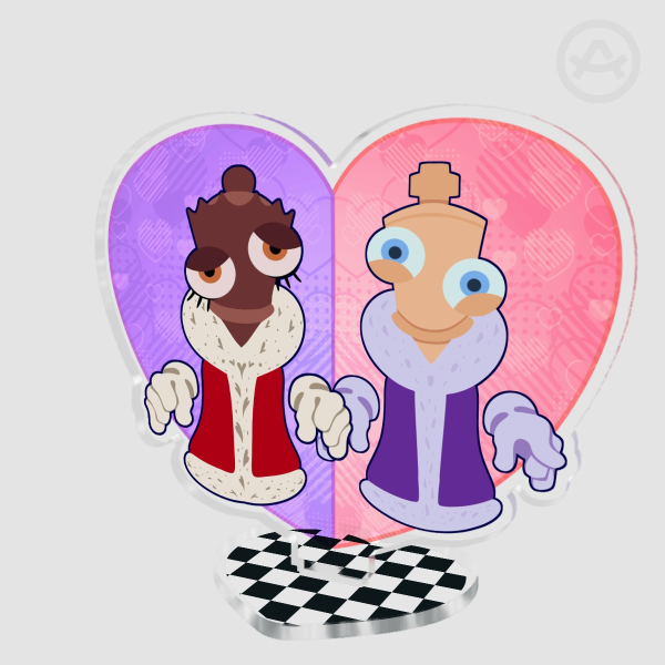 Queenie & Kinger Heart Acrylic Standee