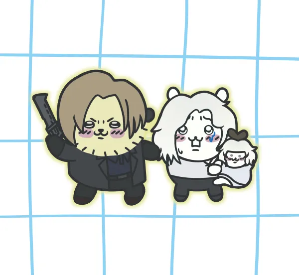 Resident evil requiem chiikawa keychain