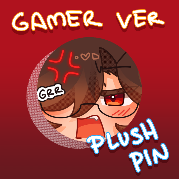 Gamer Teddy Plush Pin