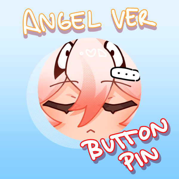 Angel Teddy Button Pin