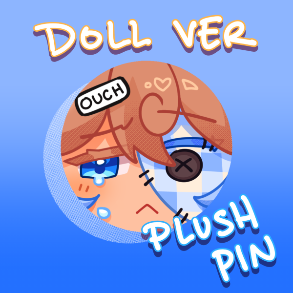 Doll Teddy Plush Pin