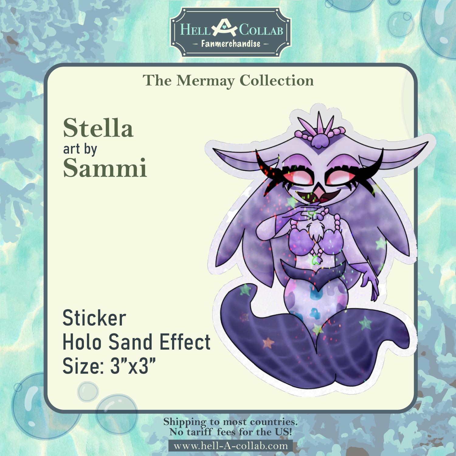 Stella sticker Hellacollab Mermay Collection