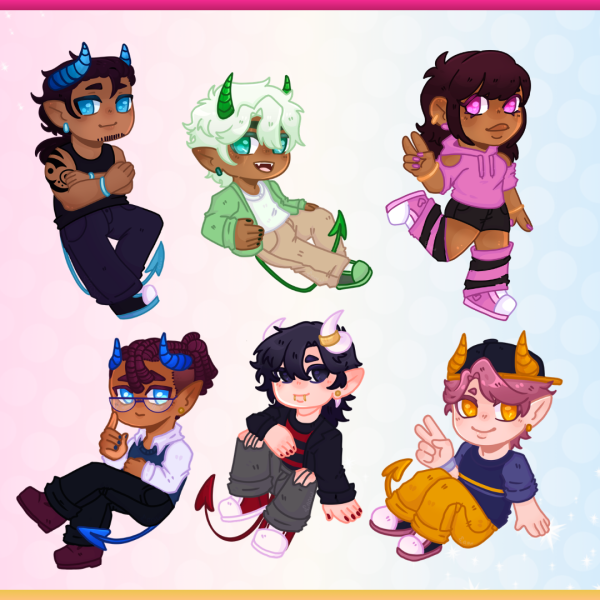 Daemos and Ava Keychains