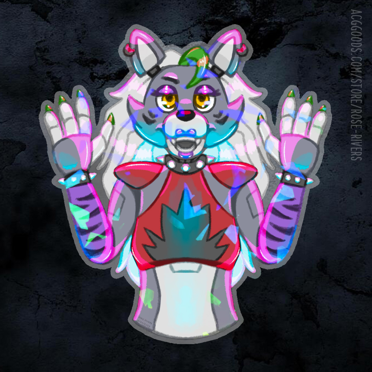 Roxanne Wolf Holographic Sticker - 3 Inch