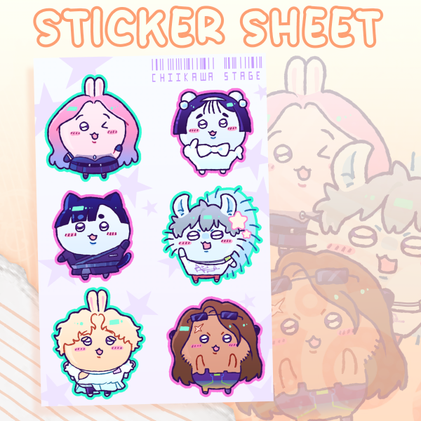 Chiikawa X Alien Stage Sticker Sheet