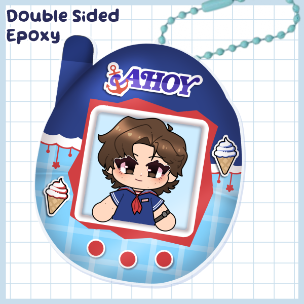 Steve Harrington Epoxy Keychain