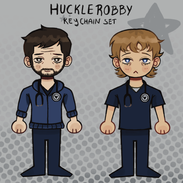 The Pitt HuckleRobby keychain set