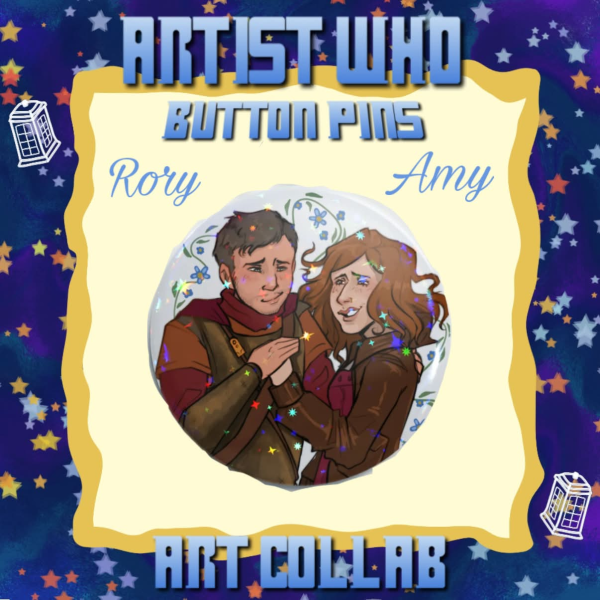 Doctor Who : Amy and Rory Button