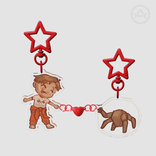 Rocky and Grace Magnet Keychain