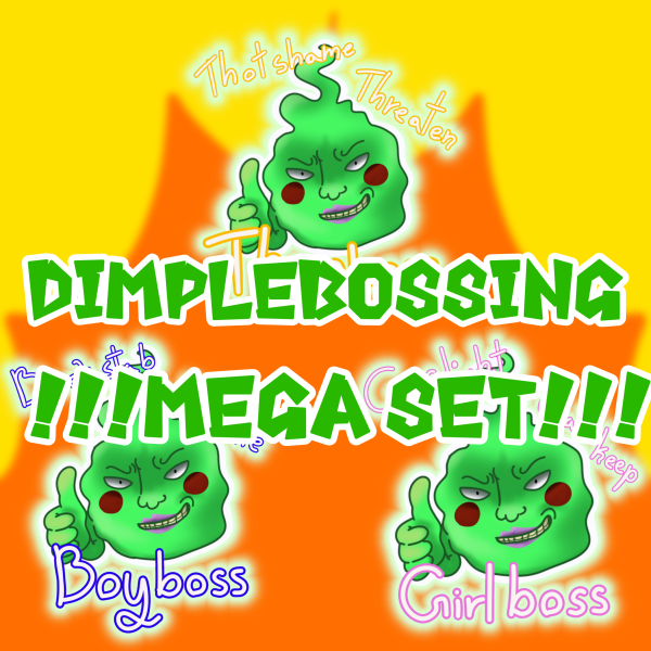 DIMPLEMAXXING (Keychain and sticker set)