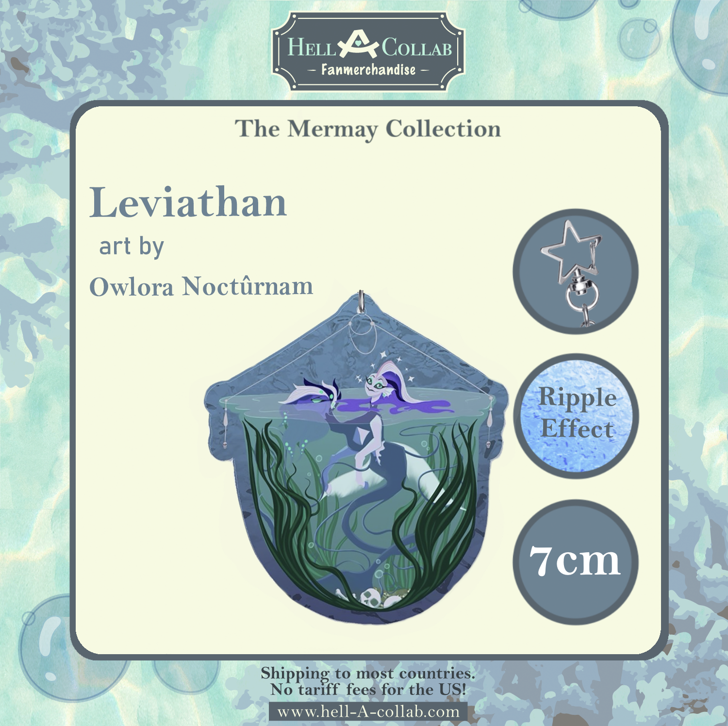 Kelpie Leviathan -  Ripple Acrylic Keychain - Hellacollab Mermay Collection