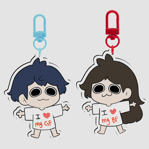 I love my GF/BF acrylic keychain