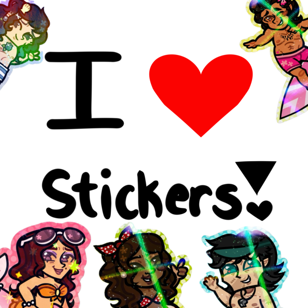 I ❤️ Beach Stickers