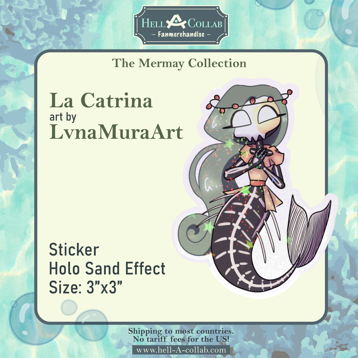 Catrina – Sticker – Hellacollab Mermay Collection