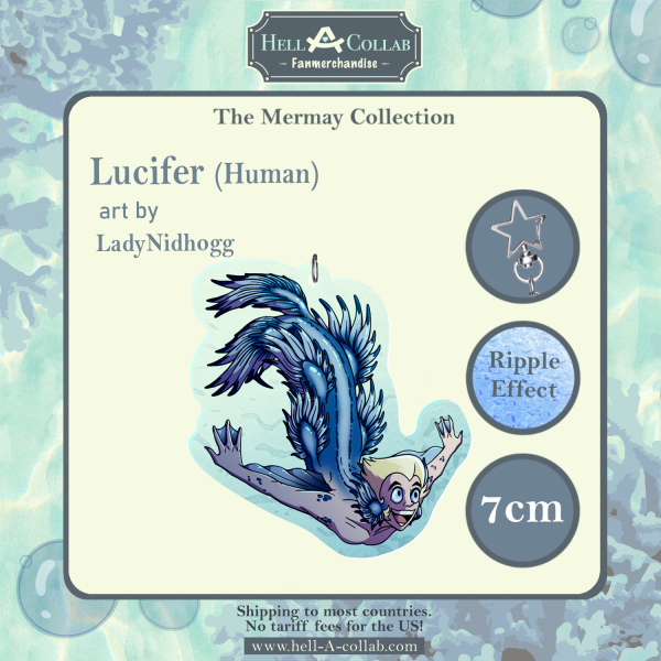 Human Lucifer Keychain || Hellacollab Mermay Collection
