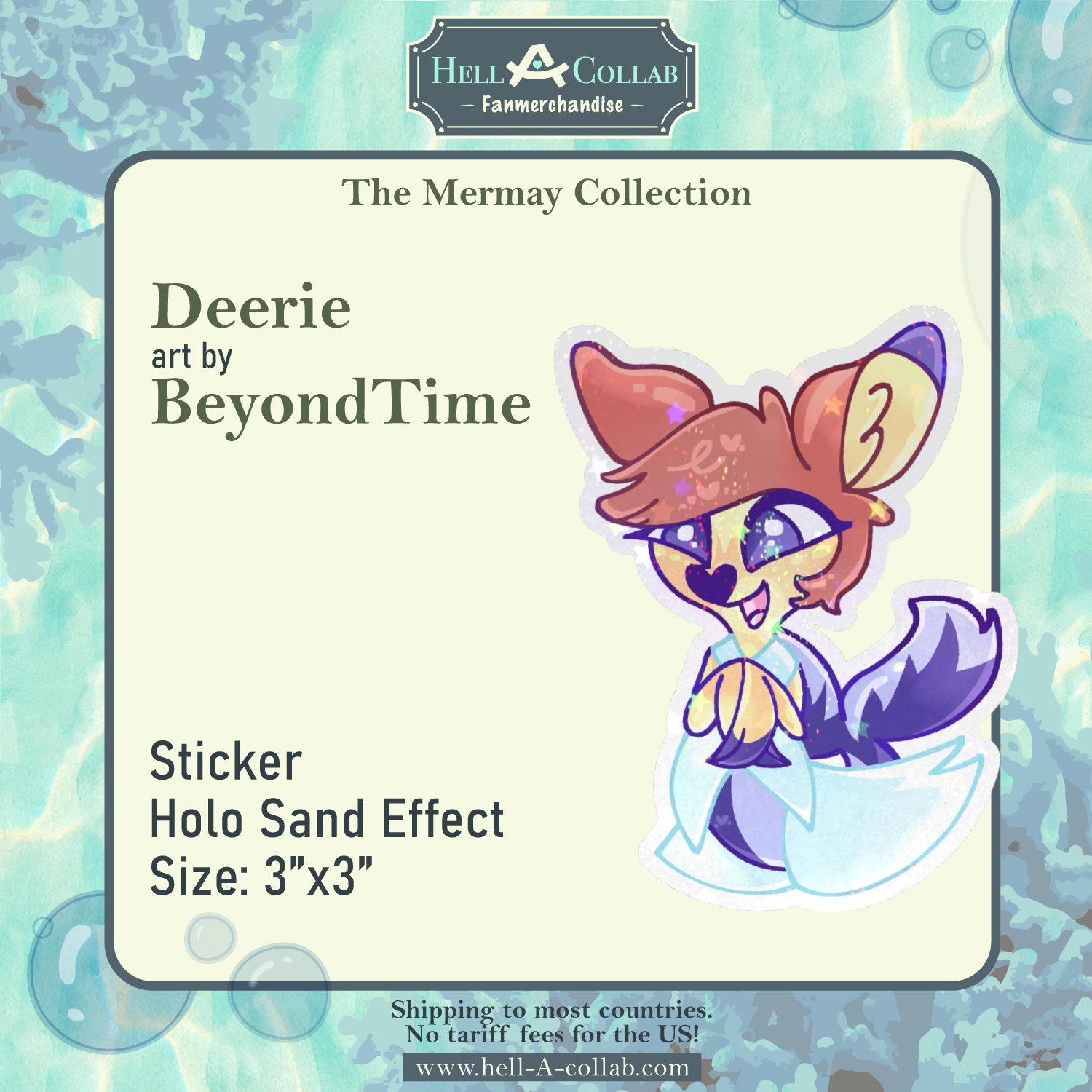 Deerie – Sticker – Hellacollab Mermay Collection