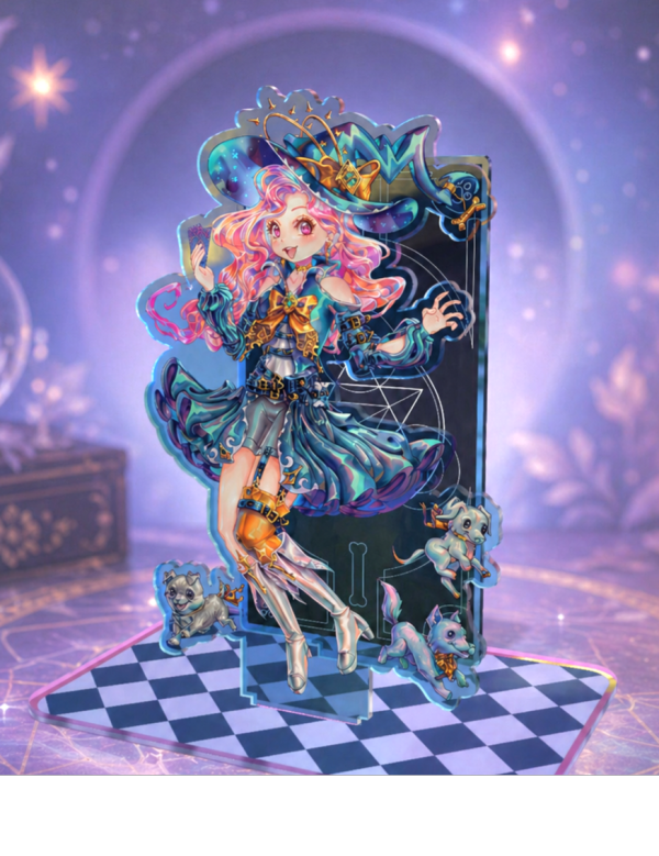 Puppy summoneer WITCH Acrylic 3 piece Standee
