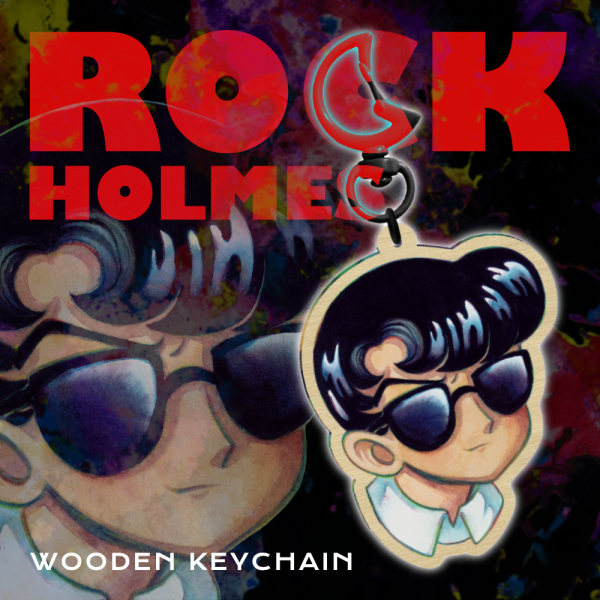 Rock Holmes/Makube Osamu Tezuka Star System Wood Keychain