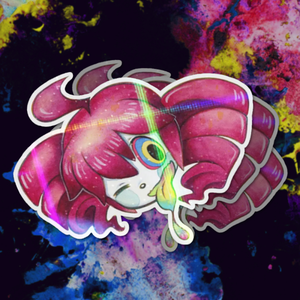 Kasane Teto Sparkly Holographic Sticker