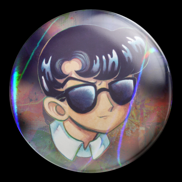 Rock Holmes/Makube Osamu Tezuka Star System Holographic Pin