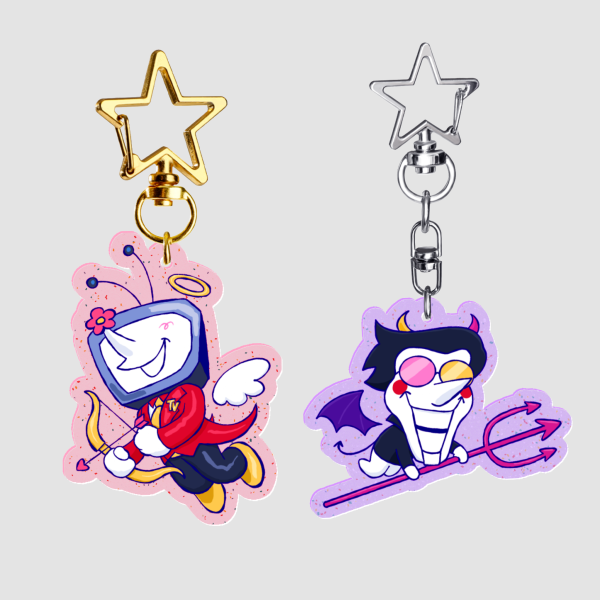 Spamton & Tenna Angel/Devil Pair