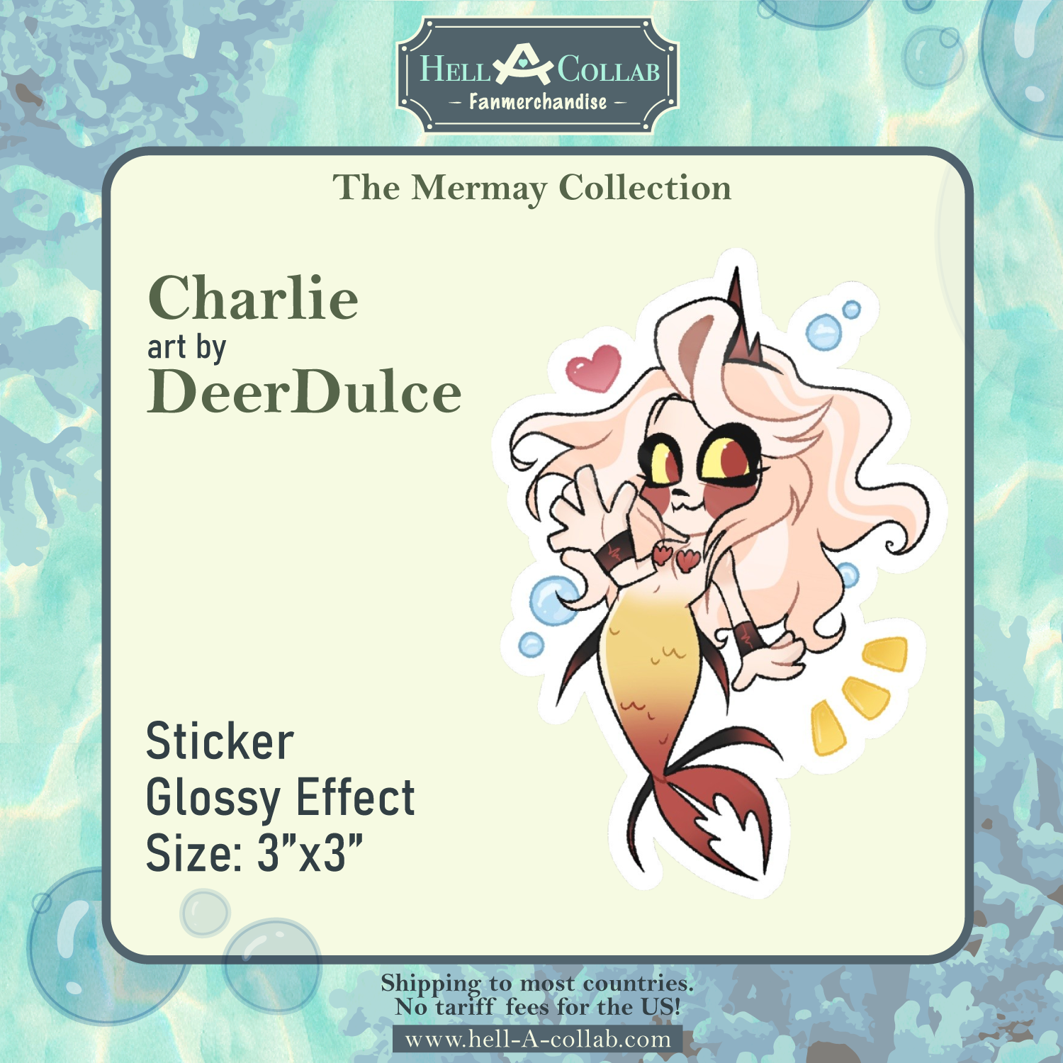 Charlie Morningstar – Sticker – Hellacollab Mermay Collection