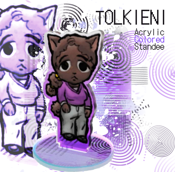 Clear colored standee