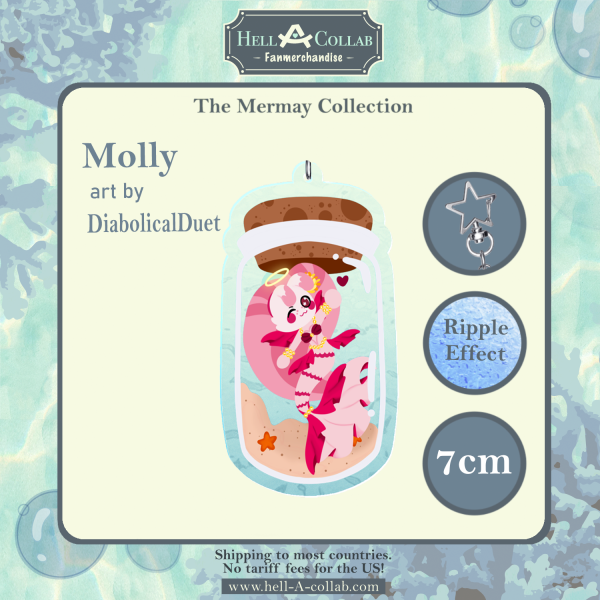 Molly Ripple Acrylic Keychains Hellacollab MerMay collection
