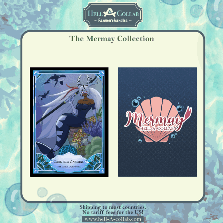 Carmilla Carmine || Holographic Photocards || Hellacollab Mermay Collection
