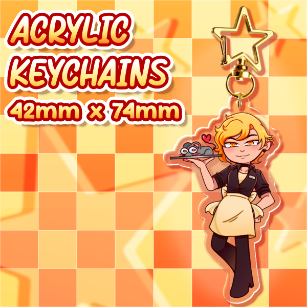 Cheese & Timmy Demon Rat Acrylic Keychains