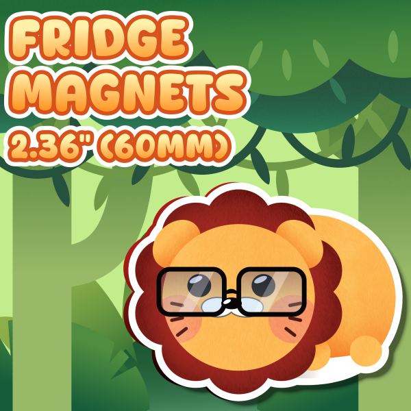 Mini Dad Lion Fridge Magnets