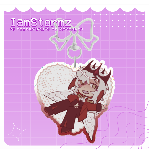 IamStormz Glittery Acrylic Keychain