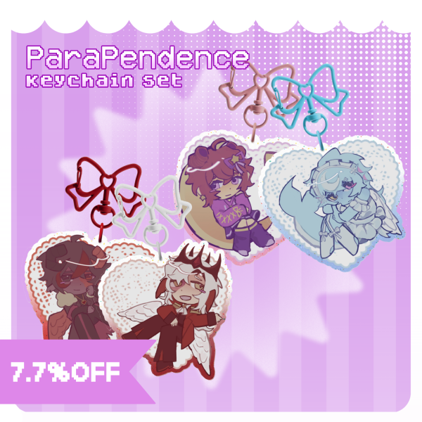 Parapendence matching Acrylic Keychain Set