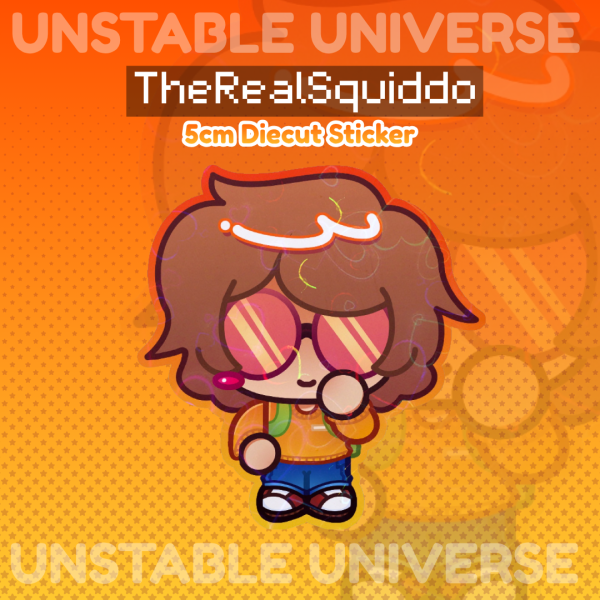 TheRealSquiddo - Unstable Universe - Colored Edge Die Cut Stickers