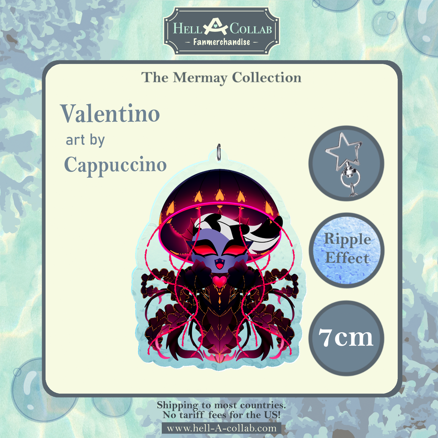 Valentino - 7cm Keychain - Hellacollab Mermay Collection