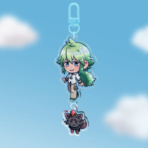 N + Zorua Connection Acrylic Keychain