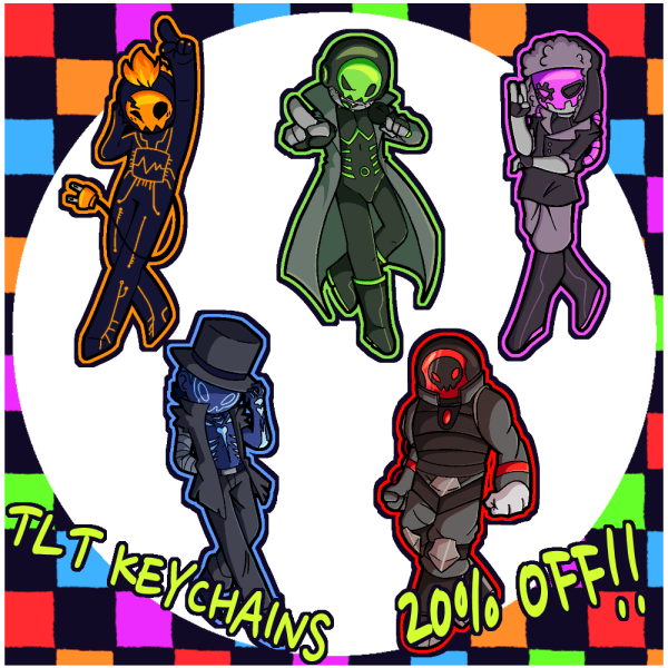 The Living Tombstone Keychain Set