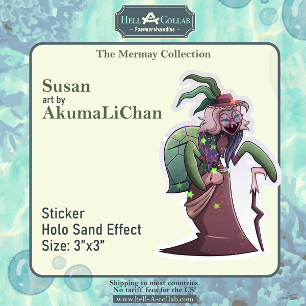Susan - Holo Sand Star Sticker - Hellacollab Mermay Collection