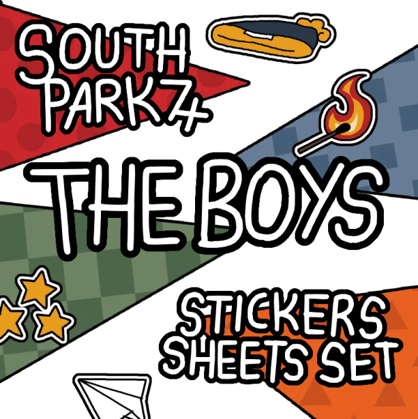 South Park74 Stickers Sheets Set (THE BOYS)