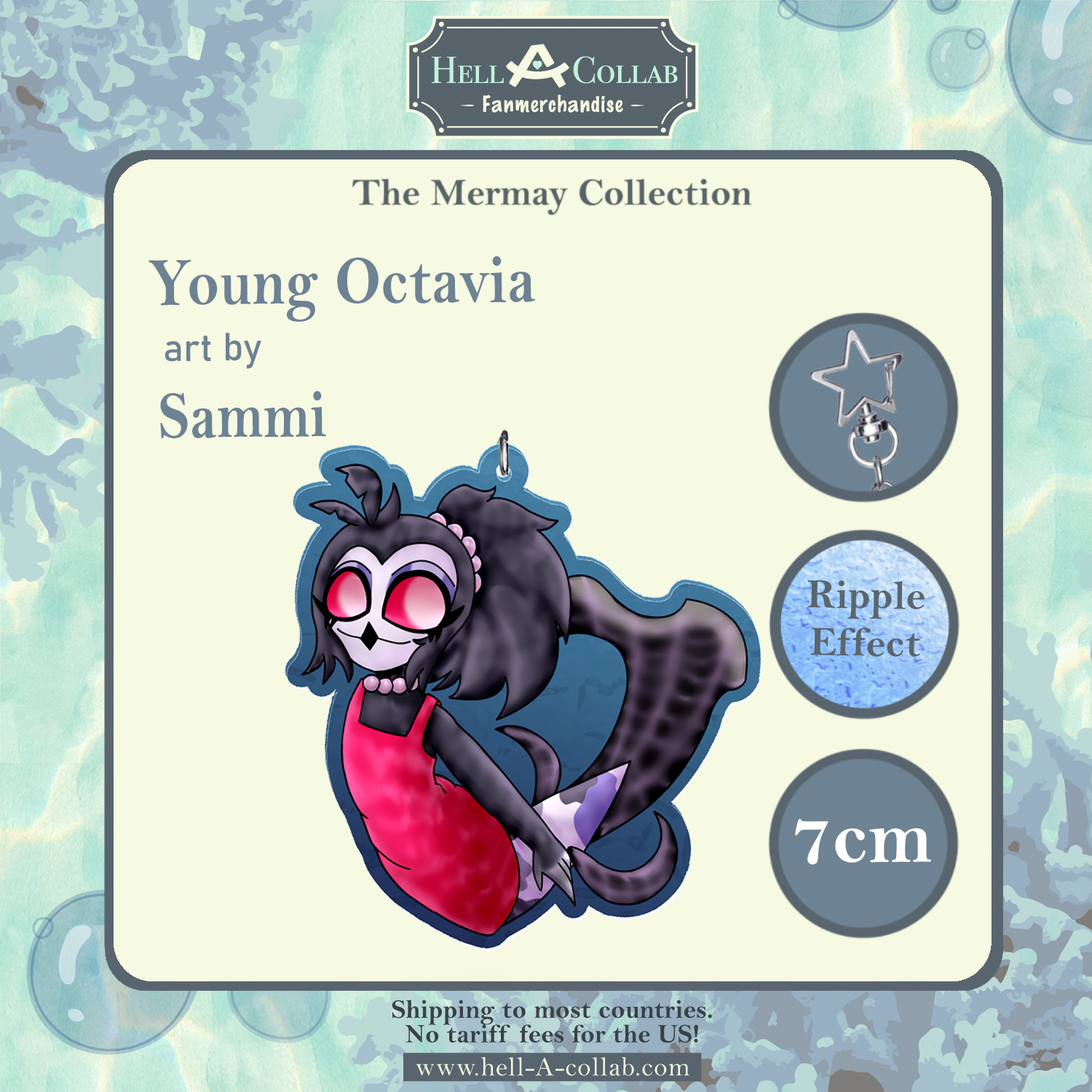 Young Octavia keychain Hellacollab Mermay Collection