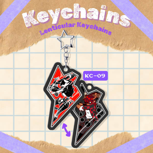 KC-09 "Shadowcrystal Roaring Knight- Deltarune" -  Shaped Lenticular Acrylic Pendant