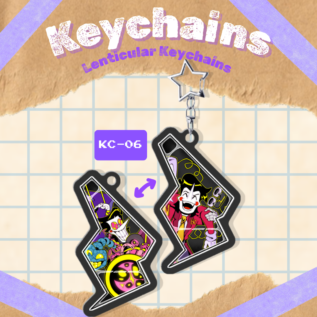 KC-06 "Shadowcrystal Spamton- Deltarune" -  Shaped Lenticular Acrylic Pendant